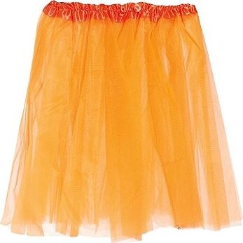 GUIRCA Retro dámska tutu sukňa, neón oranžová, 40 cm – 80. roky – disko
