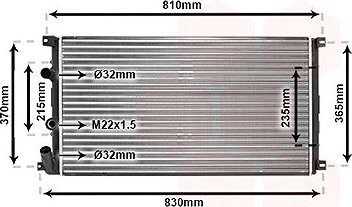 VAN WEZEL chladič, chladenie motora 43002276