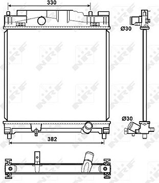 NRF Chladič, chladenie motora 53072