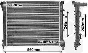 VAN WEZEL chladič, chladenie motora 17002387