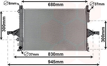 VAN WEZEL chladič, chladenie motora 59002114