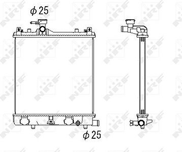 NRF Chladič, chladenie motora 53430
