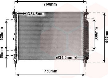 VAN WEZEL chladič, chladenie motora 37012706