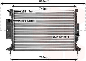 VAN WEZEL chladič, chladenie motora 18002643