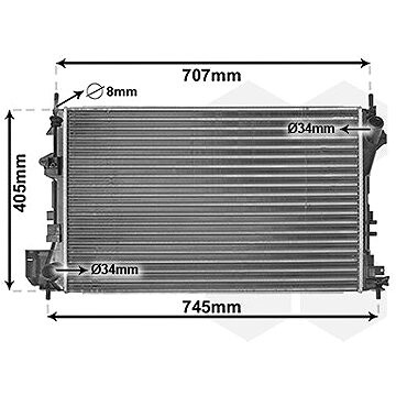 VAN WEZEL chladič, chladenie motora 37002338