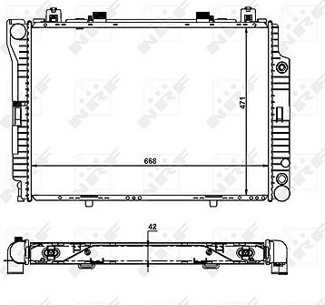 NRF Chladič, chladenie motora 55316