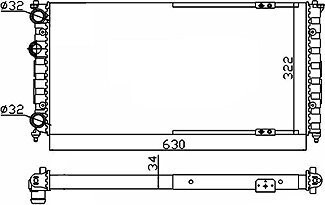 NRF Chladič, chladenie motora 58135