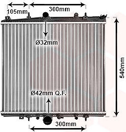 VAN WEZEL chladič, chladenie motora 40002331
