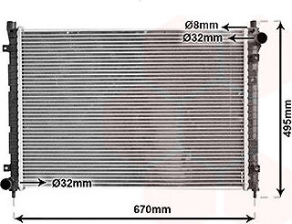 VAN WEZEL chladič, chladenie motora 02002163