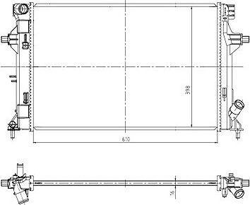 NRF Chladič, chladenie motora 550035