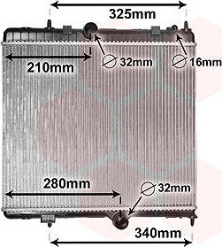 VAN WEZEL chladič, chladenie motora 40002384