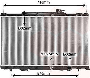 VAN WEZEL chladič, chladenie motora 25002162