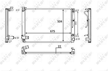 NRF Chladič, chladenie motora 58391