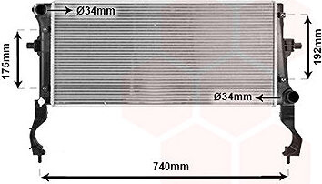 VAN WEZEL chladič, chladenie motora 82012738