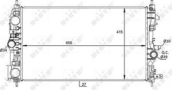 NRF Chladič, chladenie motora 59076