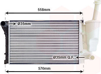 VAN WEZEL chladič, chladenie motora 17002368