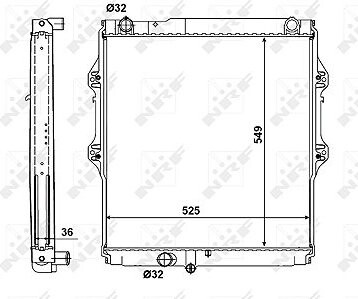 NRF Chladič, chladenie motora 56152