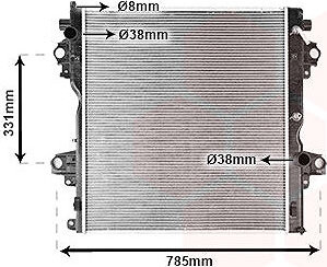 VAN WEZEL chladič, chladenie motora 53002604