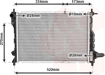 VAN WEZEL chladič, chladenie motora 81002075