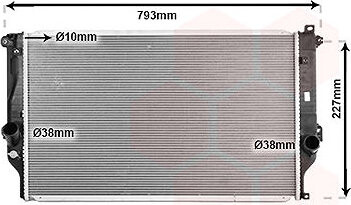 VAN WEZEL chladič, chladenie motora 53012705