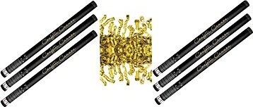 Párty konfety 80 cm – 6 ks zlaté stužky – hoblinky metalické – silvester