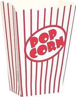 Krabičky na popcorn - malá - 10 cm × 15,5 cm - 10 ks
