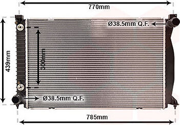 VAN WEZEL chladič, chladenie motora 03002232