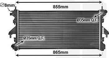 VAN WEZEL chladič, chladenie motora 40002308
