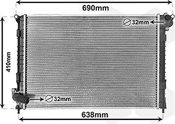 VAN WEZEL chladič, chladenie motora 06002314