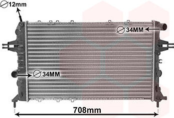 VAN WEZEL chladič, chladenie motora 37002293