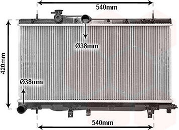 VAN WEZEL chladič, chladenie motora 51002052