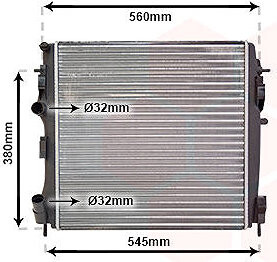 VAN WEZEL chladič, chladenie motora 43002309