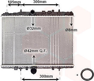 VAN WEZEL chladič, chladenie motora 40002208