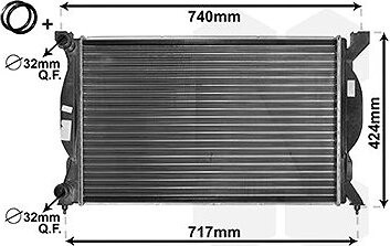 VAN WEZEL chladič, chladenie motora 03002201