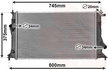 VAN WEZEL chladič, chladenie motora 27002183