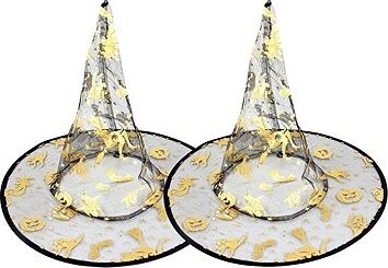 Rappa Čarodejnícky detský klobúk s magickými motívmi 28 cm 2 ks