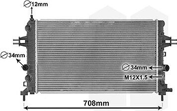 VAN WEZEL chladič, chladenie motora 37002363
