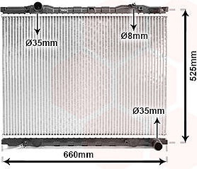 VAN WEZEL chladič, chladenie motora 83002055