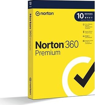 Norton 360 Premium 75 GB, VPN, 1 používateľ, 10 zariadení, 24 mesiacov (elektronická licencia)
