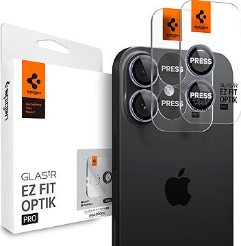 Spigen Glass TR EZ Fit Optik Pro 2 Pack Purple iPhone 17