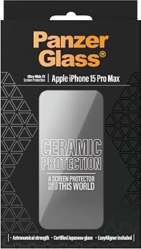 PanzerGlass Ceramic Apple iPhone 15 Pro Max mit Installationsrahmen