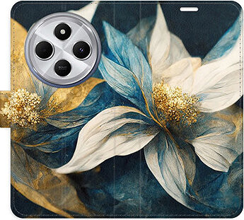 iSaprio Flip puzdro Gold Flowers pre Xiaomi Redmi 14C/Poco C75