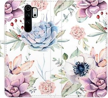 iSaprio flip puzdro Succulents Pattern na Xiaomi Redmi Note 8 Pro