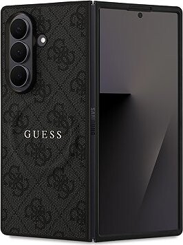 Guess PU Leather 4G Colored Ring Magnetic Zadný Kryt pre Samsung Galaxy Z Fold 7 Black