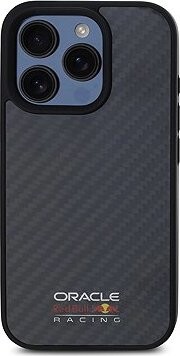 Red Bull Carbon Shiny Logo MagSafe Zadný Kryt pre iPhone 16 Pro Black