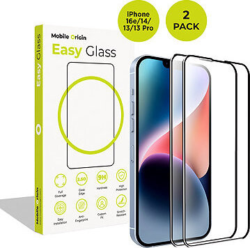 Mobile Origin EasyGlass iPhone 16e/14/13/13 Pro 2 pack