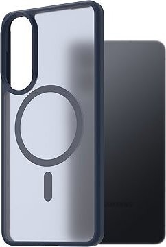 AlzaGuard Matte Case Compatible with Magsafe pre Samsung Galaxy S25 EDGE tmavo modrý
