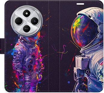 iSaprio Flip puzdro Neon Astronaut 02 pre Xiaomi Redmi 14C/Poco C75