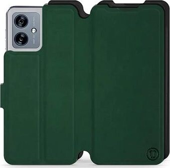 Mobiwear Soft Touch flip na Motorola Moto G54 5G/Moto G54 5G Power Edition – Zelené & Čierne