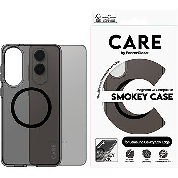 PanzerGlass CARE kryt Samsung Galaxy S25 Edge Smokey dymový/čierny QI